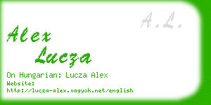 alex lucza business card